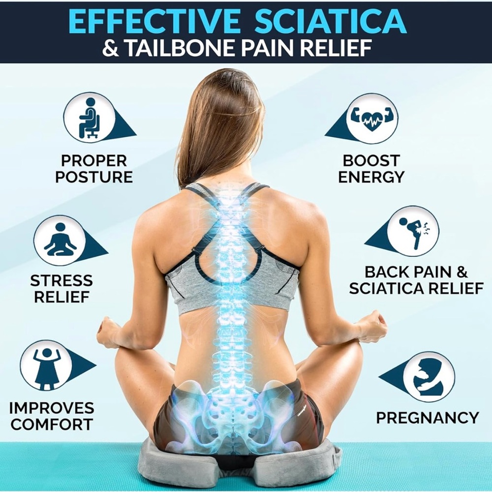 ComfiLife Sitting Cushion for Sciatic Pain Relief Gel & Memory Foam